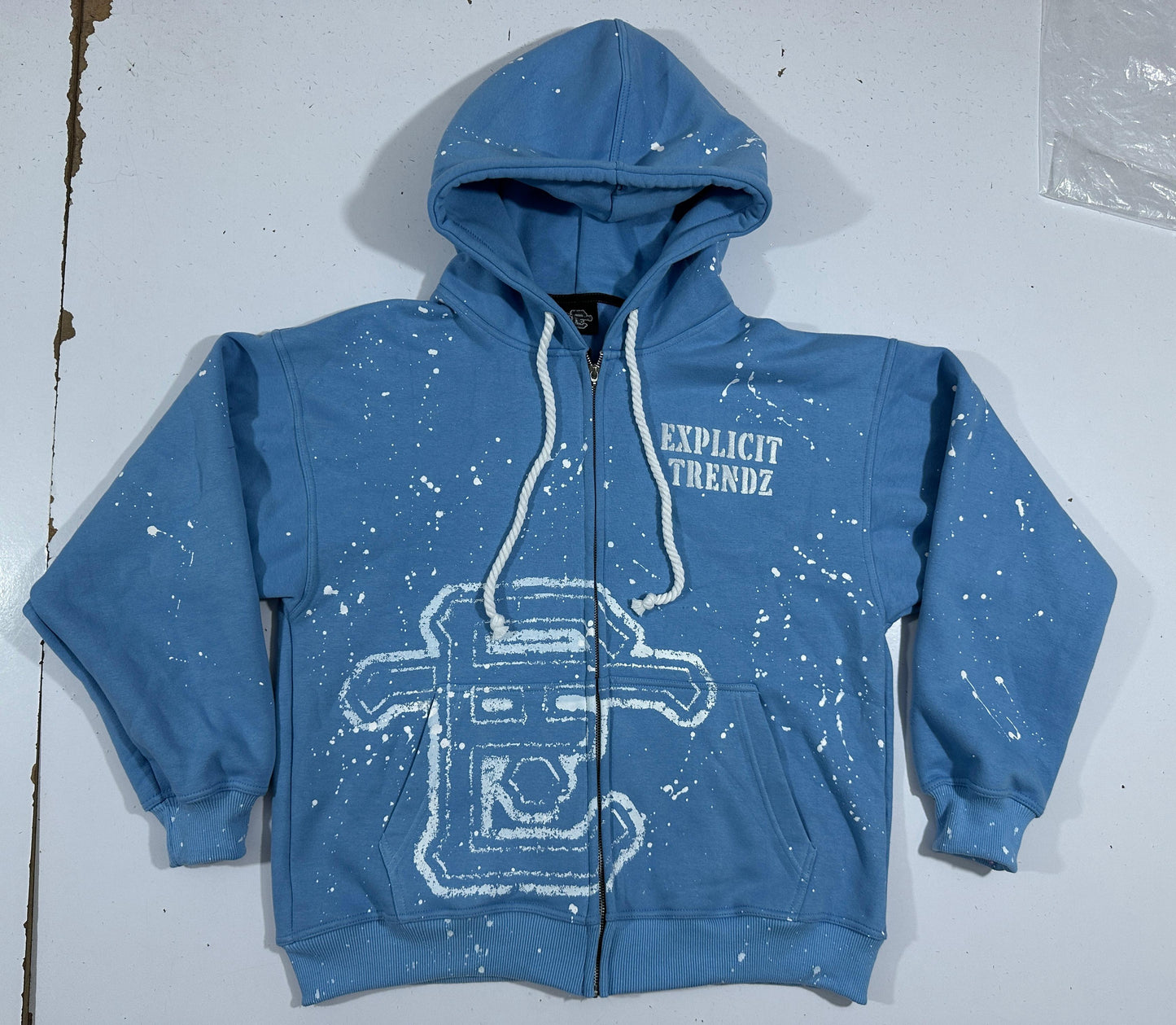 Blue Explicit Zip-up