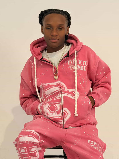 Pink ZipUP & Pants Set