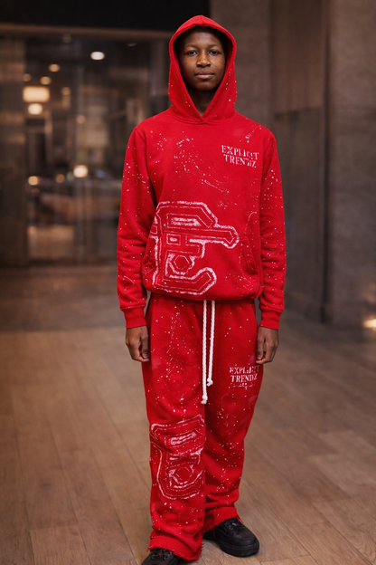 Red ZipUP & Pants Set