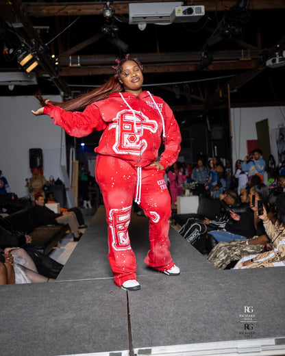 Red ZipUP & Pants Set