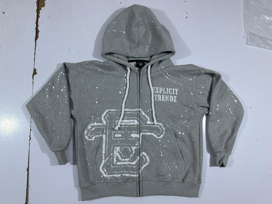 Grey Explicit Zip-Up
